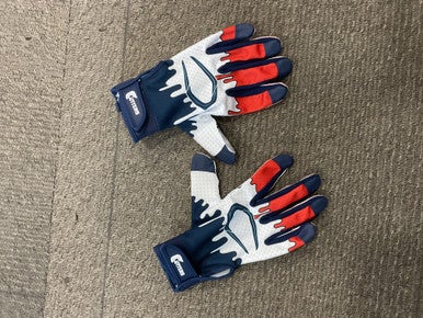 Used Cutters BB/SB Batting Gloves White/Red/Navy L/XL 11614-S000225243
