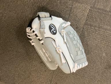 Used Rawlings FAST PITCH SOFTBALL BB/SB Glove RH Throw Grey 12" 11614-S000225241