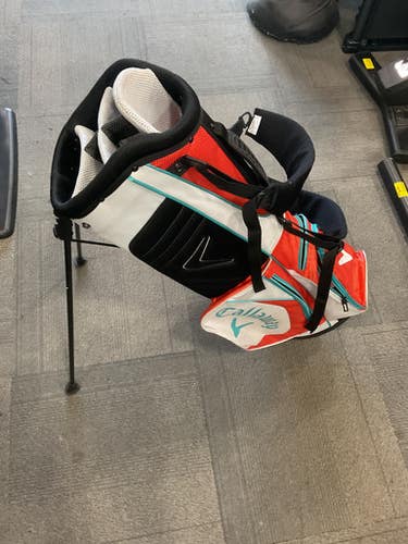 Used Callaway 6 WAY STAND BAG Mens Stand Bag White And Orange 11614-S000225201