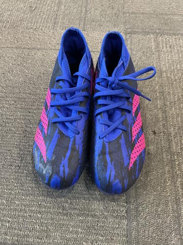 Used Adidas PREDATOR Soccer Cleats Navy Blue Junior 04 11614-S000225190