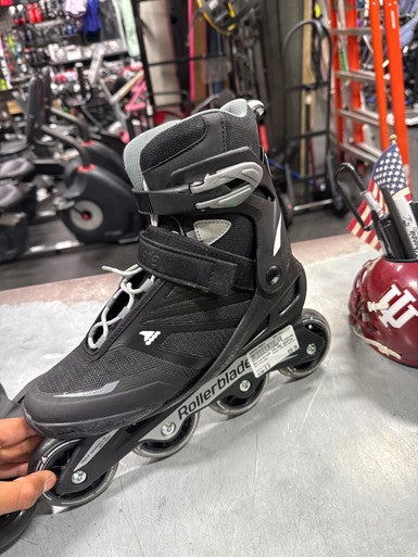 Used Rollerblade INLINE SKATES Senior Rec Fitness Skates Black Senior 8 11337-S000473937