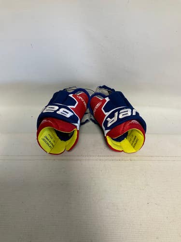 Used Bauer SUPREME IGNITE PRO Junior Gloves White/Royal/Red 10" 11823-S000035870