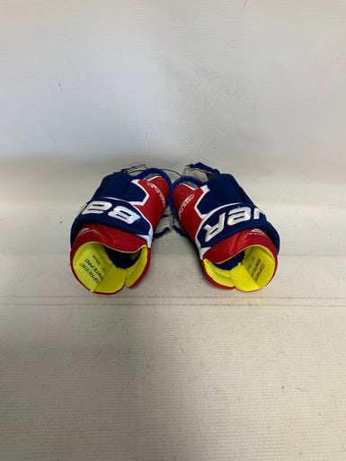 Used Bauer SUPREME IGNITE PRO Junior Gloves White/Royal/Red 10" 11823-S000035870