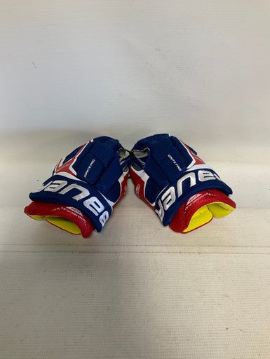 Used Bauer SUPREME IGNITE PRO Junior Gloves White/Royal/Red 10" 11823-S000035871