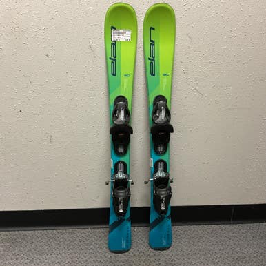 Used Elan PINBALL Boys DH Ski/Binding Green And Royal Blue 90 cm 11855-S000194552