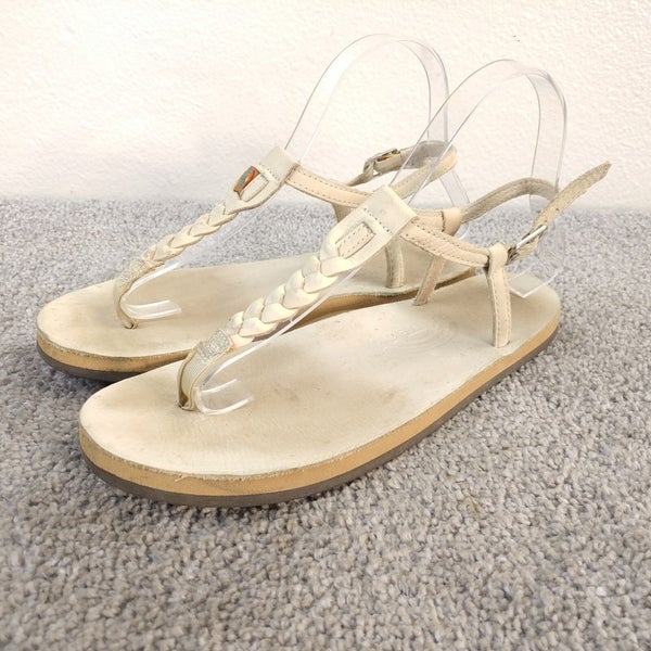 Rainbow Sandals T Street Womens Size Large Slingback Beige Tan Beach