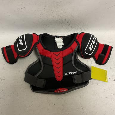 Used CCM QLT 230 Youth Shoulder Pads Black And Red LG 11855-S000194328
