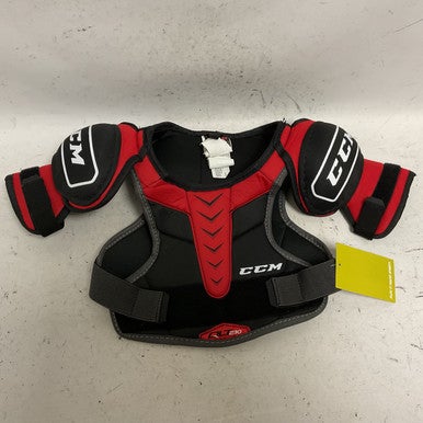 Used CCM QLT 230 Youth Shoulder Pads Black And Red LG 11855-S000194328