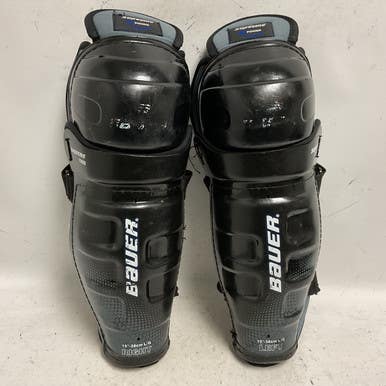 Used Bauer SUPREME 1000 Senior Shin Guards Black 15" 11855-S000194381