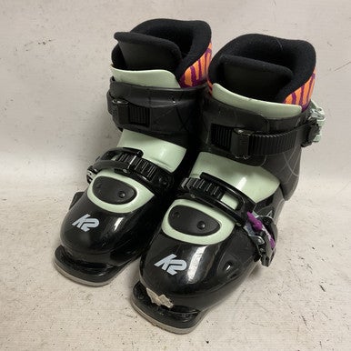 Used K2 LUVBUG-2 Girls DH Ski Boot Black 205 MP - J01 11855-S000194412
