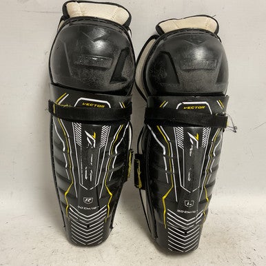 Used CCM TACKS VECTOR Junior Shin Guards Black 12" 11855-S000191956