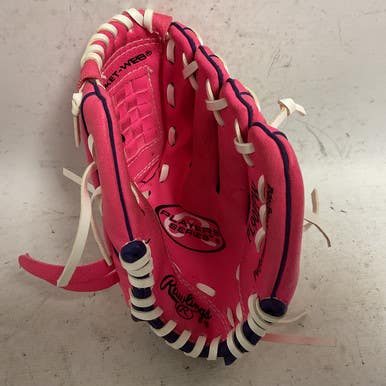 Used Rawlings PL90PPW BB/SB Glove T-ball Pink 9" 11855-S000191971