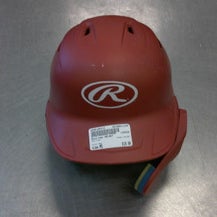 Used Rawlings HELMET Batting Helmet No Mask Red MD 11339-S000195413