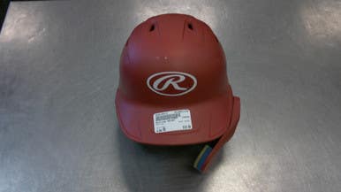 Used Rawlings HELMET Batting Helmet No Mask Red MD 11339-S000195413