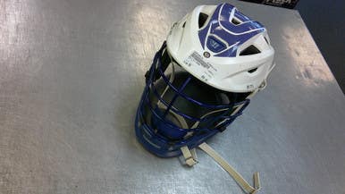 Used Warrior BURN Lacrosse Helmet White MD 11339-S000195318