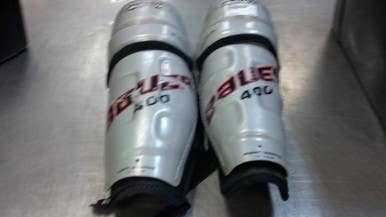 Used Bauer 400 Senior Shin Guards Grey 14" 11339-S000195292