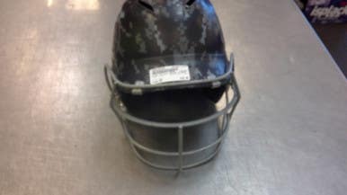Used Under Armour BH100 W MASK Batting Helmet w/Mask Grey SM 11339-S000195258
