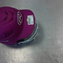 Used Rawlings HIGHLIGHT Batting Helmet w/Mask Purple One Size 11339-S000195244
