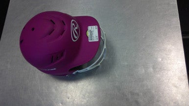 Used Rawlings HIGHLIGHT Batting Helmet w/Mask Purple One Size 11339-S000195244