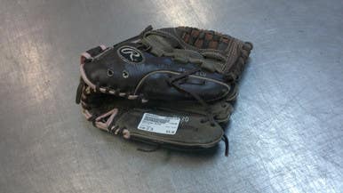 Used Rawlings GLOVE BB/SB Glove RH Throw Black 12" 11339-S000194933