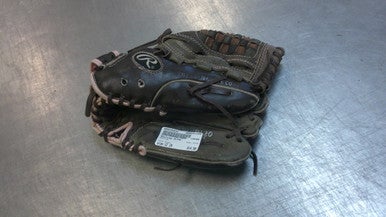 Used Rawlings GLOVE BB/SB Glove RH Throw Black 12" 11339-S000194933