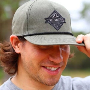 Burlebo Signature Logo Rope Snapback Hat Cap - Dark Moss Green - One Size NEW!