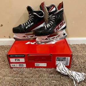 CCM JetSpeed FT4 Hockey Skates Regular Width Size 4.5 (Used)