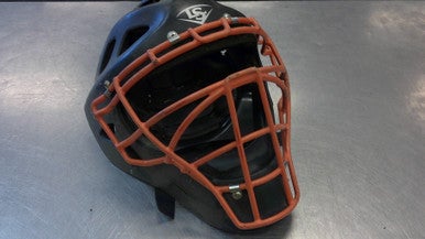 Used Louisville Slugger CATCHER HELMET Catchers Helmet w/Mask Black MD 11339-S000194002