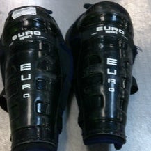Used EURO SPORT Junior Shin Guards Black 12" 11339-S000196402
