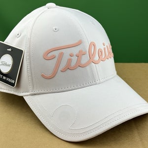 Titleist Womens Players Performance Ball Marker Hat Cap Color: White/Rose NEW!