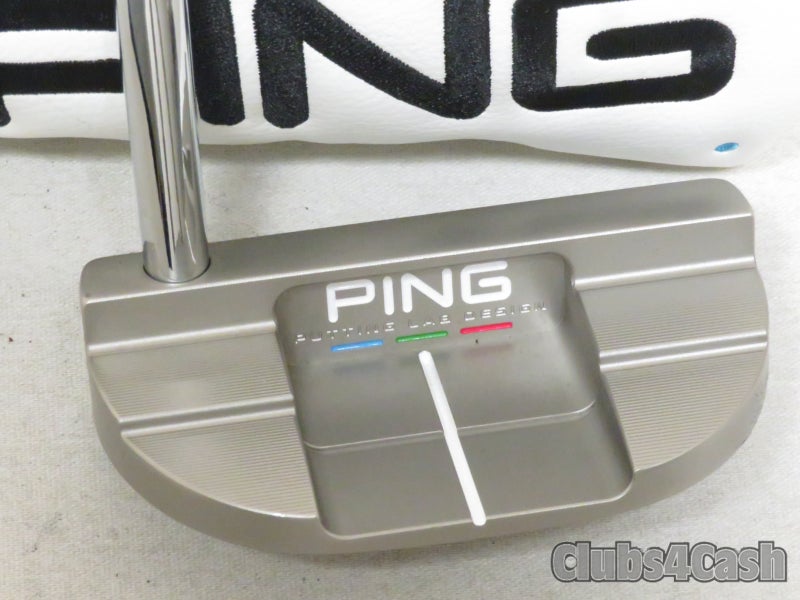 PING PLD Milled DS72 Satin Putter Mallet Double Bend 35" +Cover ... MINT