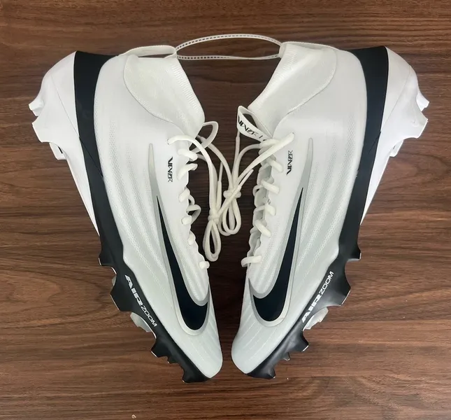 Men's Nike Zoom Air Vapor Pro 1 ‘White/Black’ Football Cleats IB2495-105 Size 14