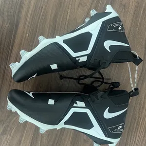 Nike Sz 12.5 Alpha Menace Pro 3 Mid Detachable Black Football Cleats DH3293-001