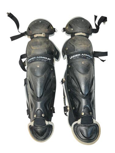 Used Under Armour UALG2-JRVS Catchers Leg Guards Black Youth 11835-S000200935