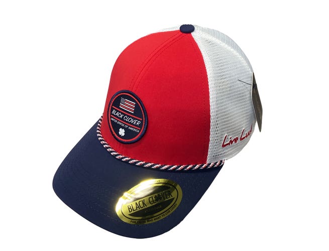 NEW Black Clover Live Lucky Old Glory Adjustable Snapback Golf Hat/Cap