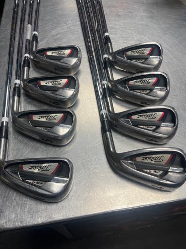Men's Titleist 714 AP1 Right Handed Iron Set Stiff Flex (8 Clubs) #4 - #9, PW, GW Steel Shaft (Used)