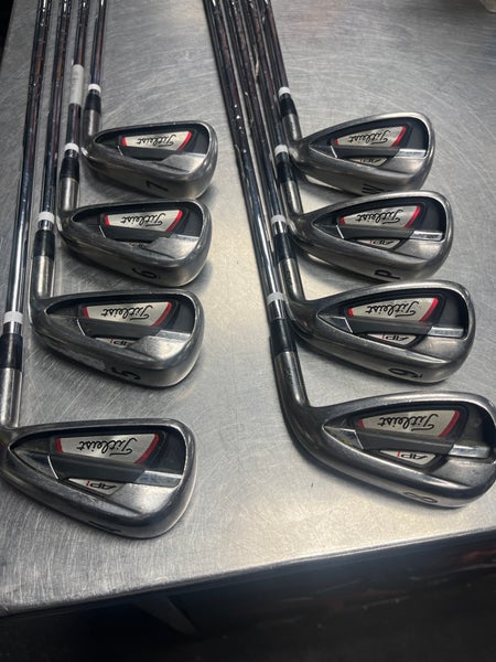 Men's Titleist 714 AP1 Right Handed Iron Set Stiff Flex (8 Clubs) #4 - #9, PW, GW Steel Shaft (Used)