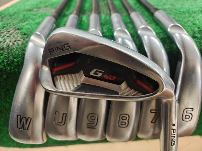 Ping G410 Black Dot Golf Iron Set 5-PW,UW Stiff Flex Graphite Shaft