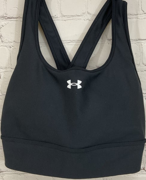 Under Armour Womens Size Medium Sports Bra Cup Support Front Logo Cross Straps