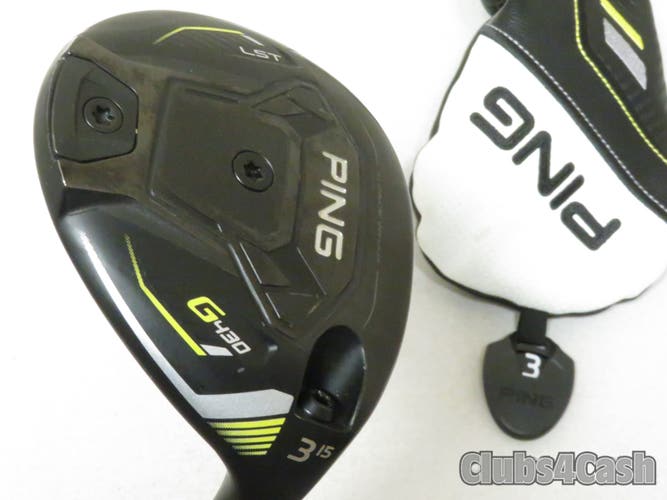 PING G430 LST Fairway 15°  3 Wood Mitsubishi Kai'li White 70 Stiff Flex +Cover