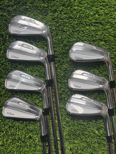 Right Handed Titleist T100 21 Iron Set - 4-PW - AMT Tour White S300 Stiff Flex Steel - NEW
