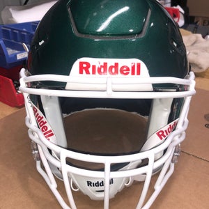 USED RIDDELL FLEX ADULT HELMET - XL - FOREST GREEN METALLIC
