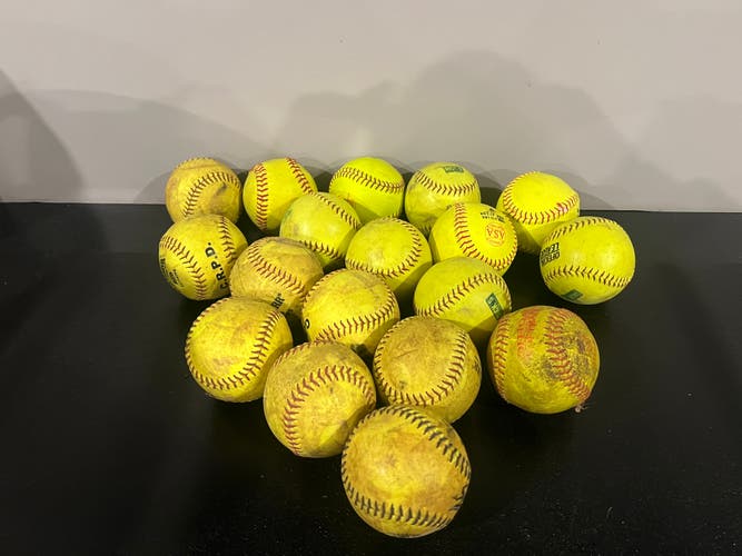 Softballs (Used) - 18 Practice Balls