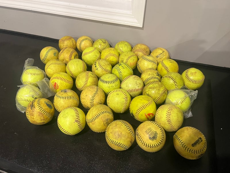 Softballs (Used) - 38 Practice Balls - 12"