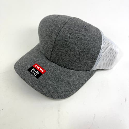 New CCM Dark Grey Heathered Trucker Cap | Senior OSFA | #191520312732
