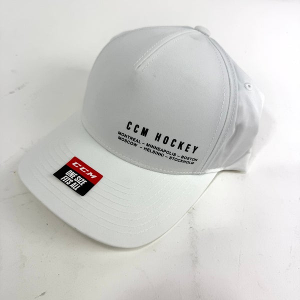 New CCM White Nostalgia Adjustable Low Pro Cap | Senior OSFA | #191520334208