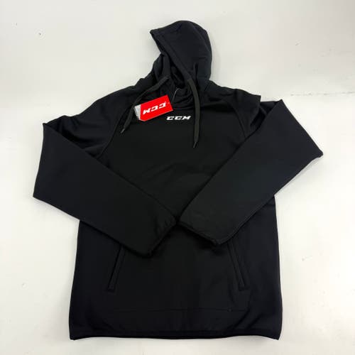 New CCM Black 6568 Performance Fleece Hoodie | Senior S | #888600283388