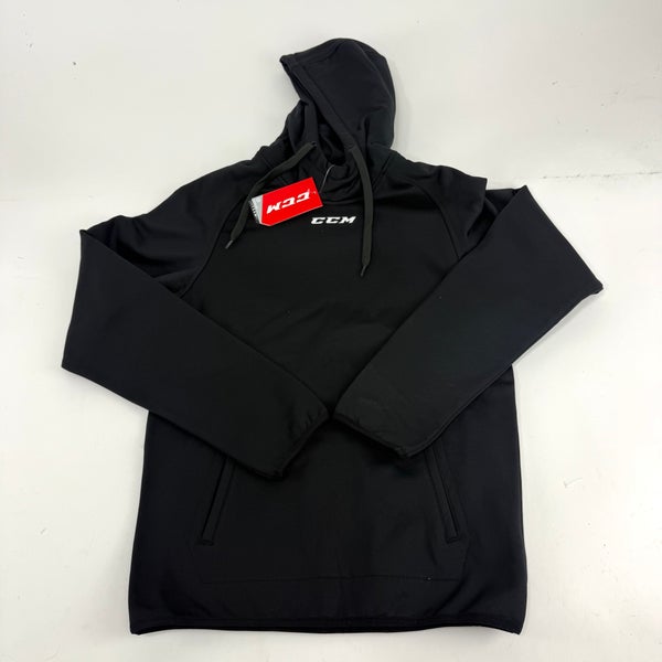 New CCM Black 6568 Performance Fleece Hoodie | Senior S | #888600283388