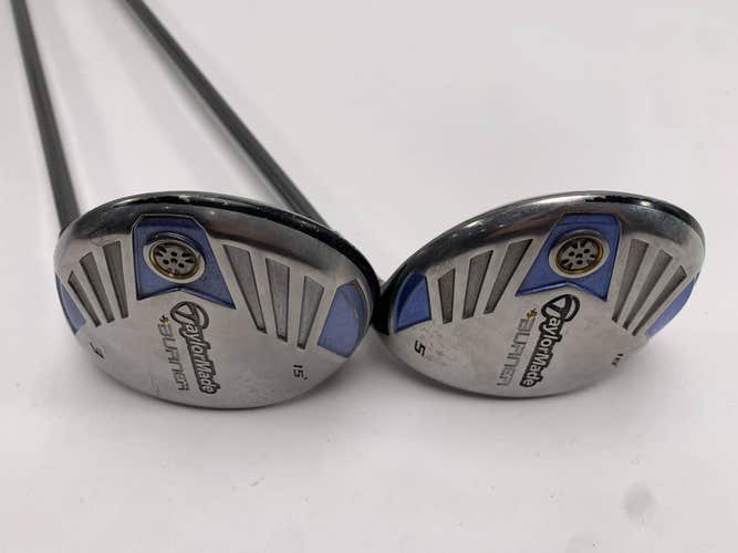 TaylorMade Burner Steel 2007 3 & 5 Fairway Wood Set 15* 18* REAX Ladies RH