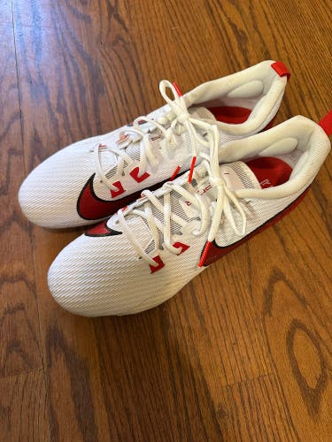 Red Men's Size M 11.5 (W 12.5) Nike Vapor Edge 360 Molded Cleats Cleats (New)